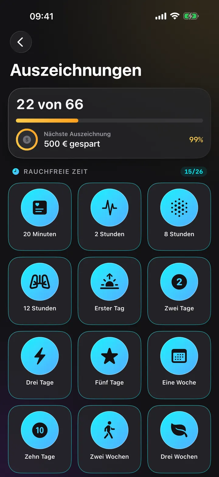 Belohnung für jeden Schritt
