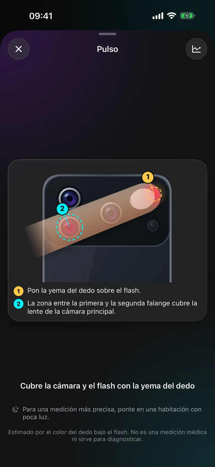 Mide tu pulso con la cámara